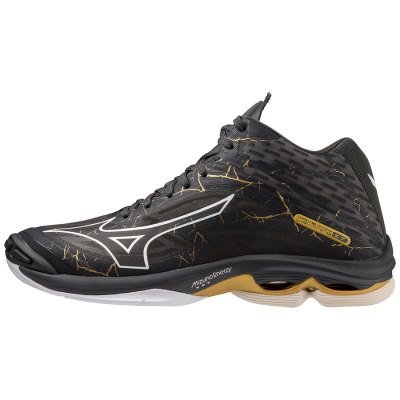 Zapatillas Para Voleibol Mizuno WAVE Lightning Z7 Mid Mujer - Negros / Dorados - Chile M258QJOUWD